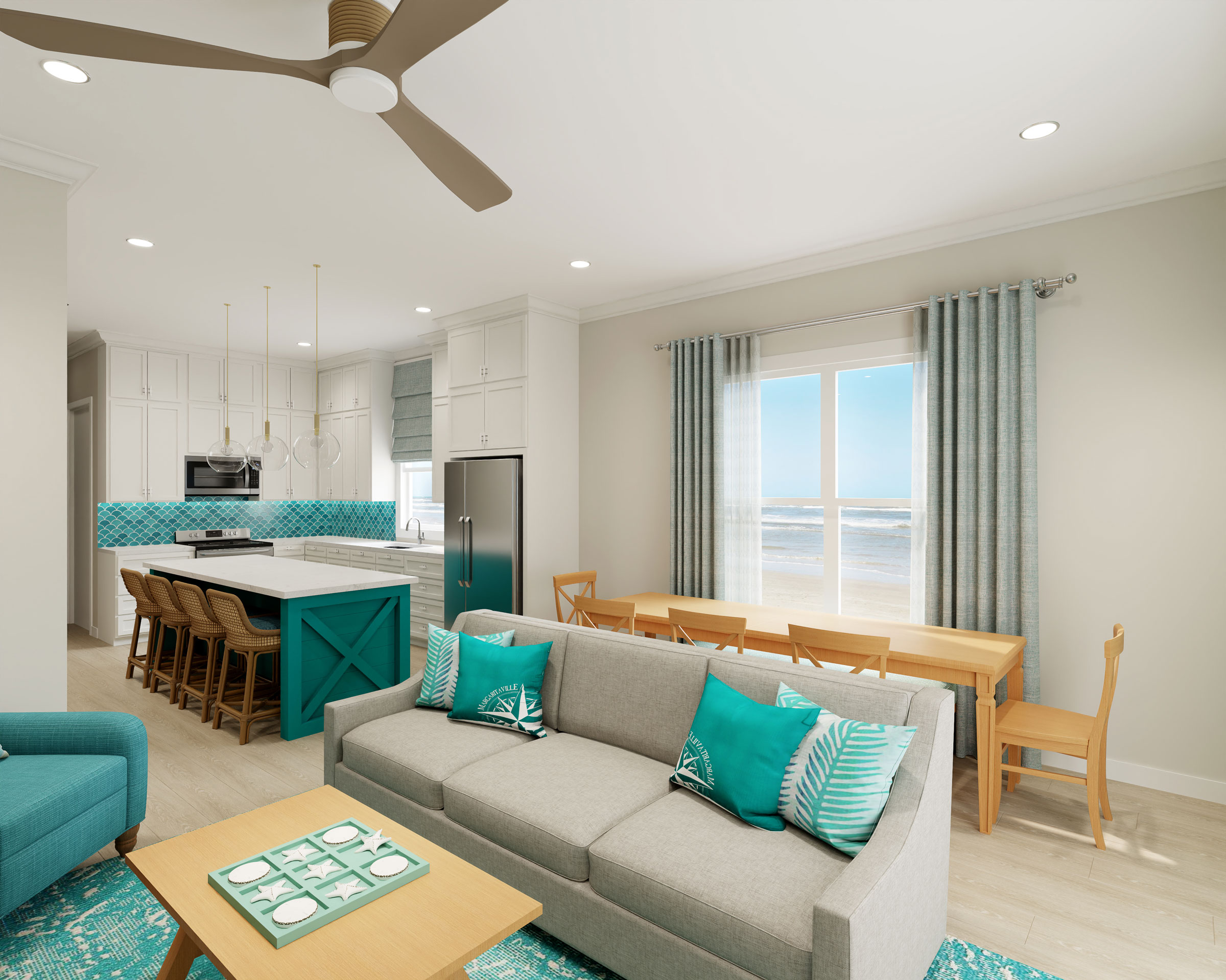 Margaritaville Bungalows Crystal Beach Residences Living Room